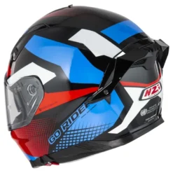 Kask integralny NZI GO RIDER STREAM DUO QUADRI BLACK RED BLUE czarny czerwony niebieski