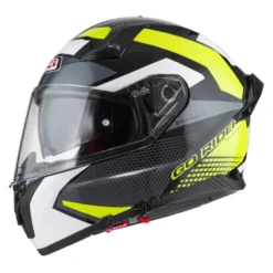 Kask integralny NZI GO RIDER STREAM DUO QUADRI BLACK GREY YELLOW czarny szary żółty