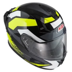 Kask integralny NZI GO RIDER STREAM DUO QUADRI BLACK GREY YELLOW czarny szary żółty