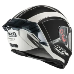 Kask integralny NZI TRENDY ELEGANCE WHITE BLACK TINTED MATT biały czarny