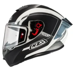Kask integralny NZI TRENDY ELEGANCE WHITE BLACK TINTED MATT biały czarny