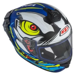 Kask integralny NZI TRENDY OCELO BLUE WHITE SKY BLUE MATT biały niebieski