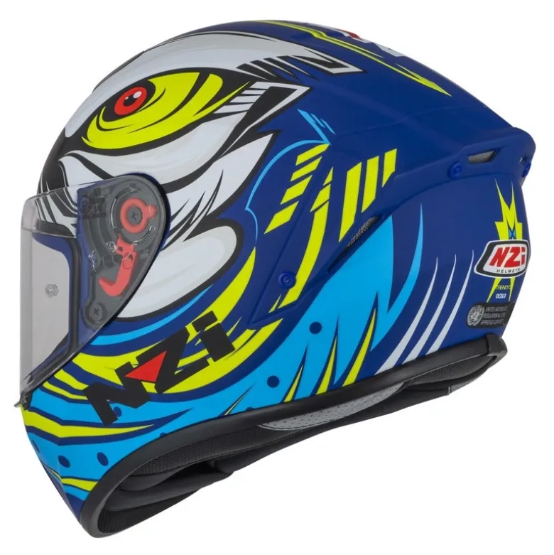 Kask integralny NZI TRENDY OCELO BLUE WHITE SKY BLUE MATT biały niebieski