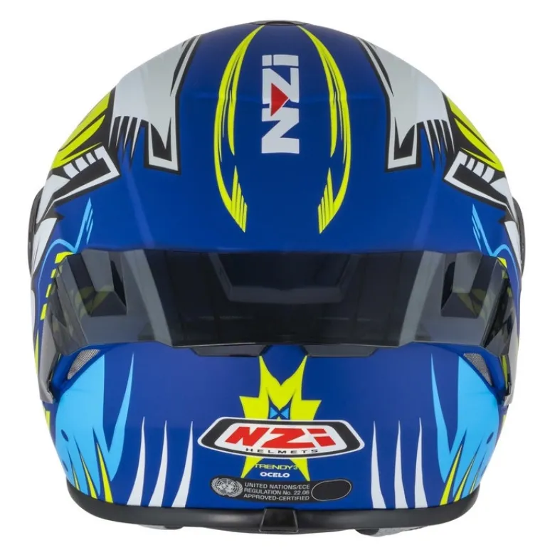 Kask integralny NZI TRENDY OCELO BLUE WHITE SKY BLUE MATT biały niebieski
