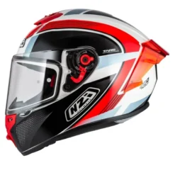 Kask integralny NZI TRENDY RAPID WHITE RED BLUE RED biały czerwony niebieski