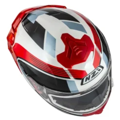 Kask integralny NZI TRENDY RAPID WHITE RED BLUE RED biały czerwony niebieski