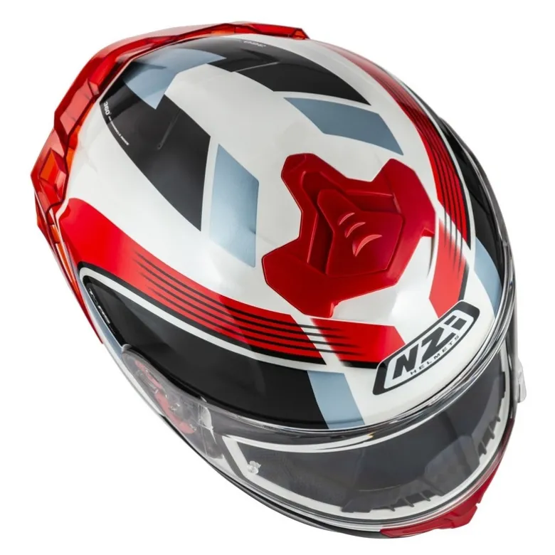 Kask integralny NZI TRENDY RAPID WHITE RED BLUE RED biały czerwony niebieski