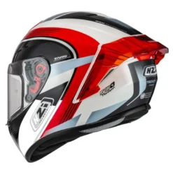 Kask integralny NZI TRENDY RAPID WHITE RED BLUE RED biały czerwony niebieski