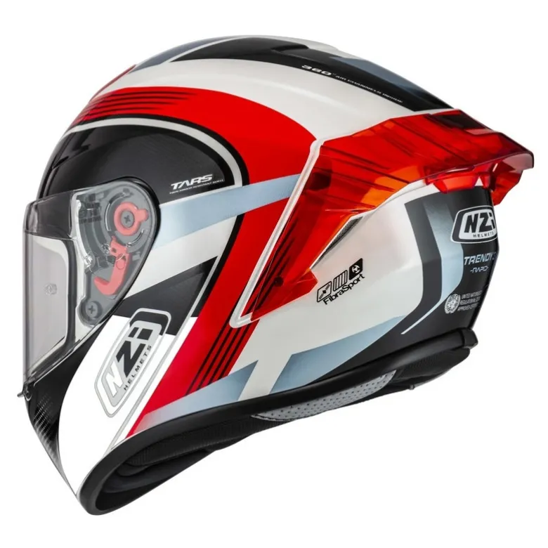 Kask integralny NZI TRENDY RAPID WHITE RED BLUE RED biały czerwony niebieski