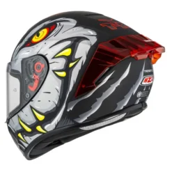 Kask integralny NZI TRENDY 3 RAPTOR BLACK GREY RED MATT czarny szary czerwony