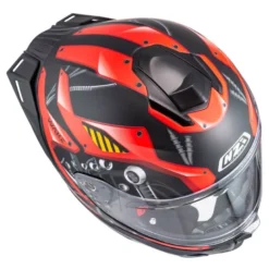 Kask integralny NZI WAKE STREAM CYBER BLACK RED MATT czarny czerwony
