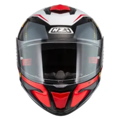 Kask integralny NZI WAKE STREAM STRIPES BLACK WHITE RED czarny biały czerwony