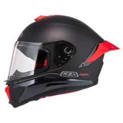 Kask integralny NZI WAKE STREAM BOOSTER SOLID BLACK RED MATT czarny czerwony