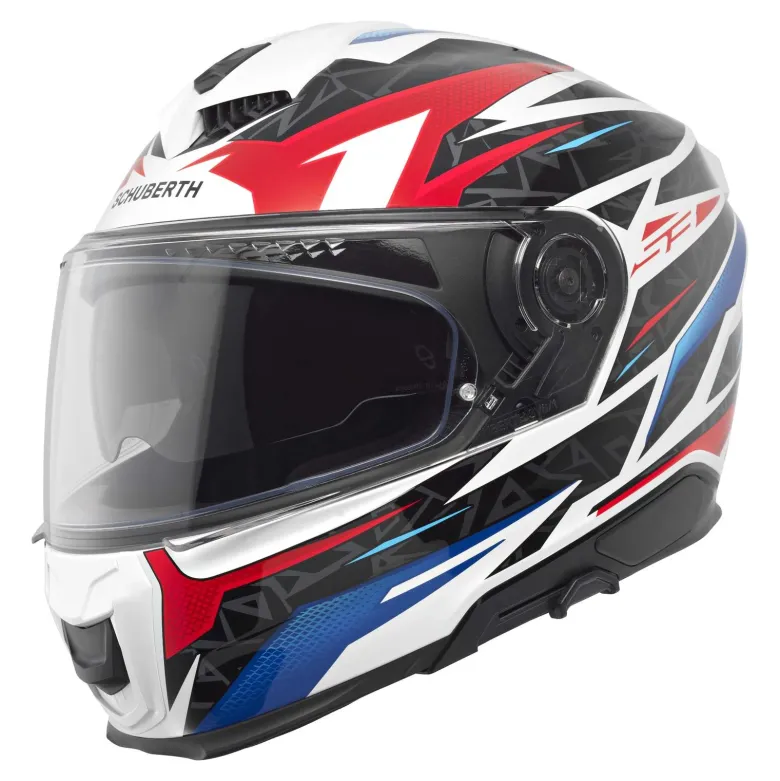 Kask integralny SCHUBERTH S3 ECE THUNDER BLUE biały niebieski czerwony