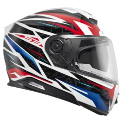 Kask integralny SCHUBERTH S3 ECE THUNDER BLUE biały niebieski czerwony
