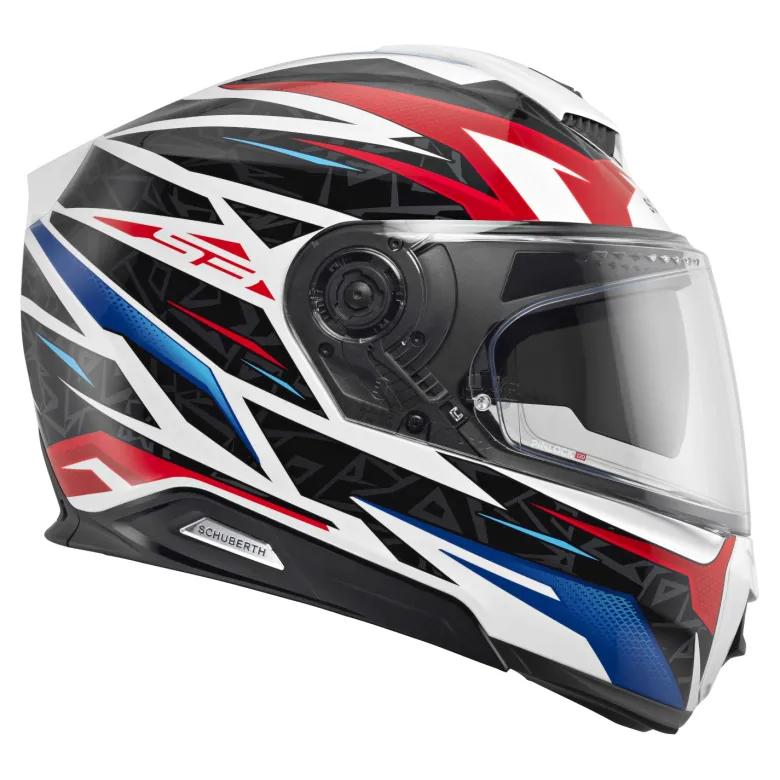 Kask integralny SCHUBERTH S3 ECE THUNDER BLUE biały niebieski czerwony