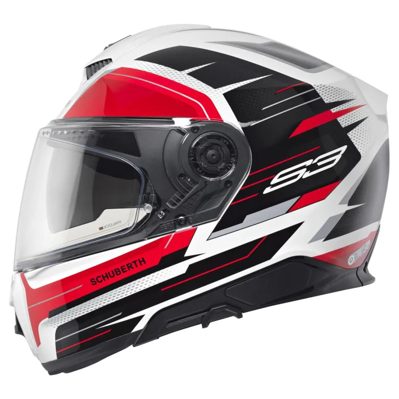 Kask integralny SCHUBERTH S3 ECE APEX WHITE czarny biały czerwony
