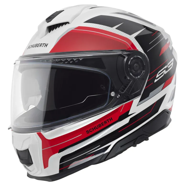 Kask integralny SCHUBERTH S3 ECE APEX WHITE czarny biały czerwony
