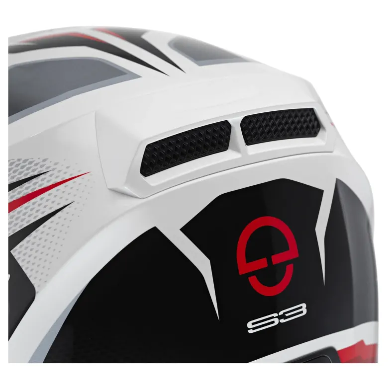 Kask integralny SCHUBERTH S3 ECE APEX WHITE czarny biały czerwony