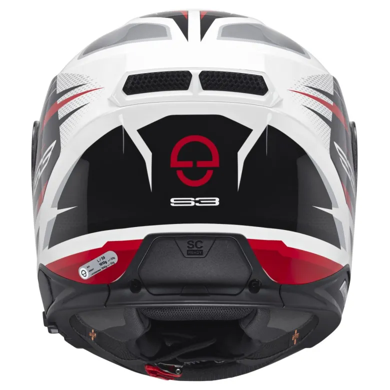 Kask integralny SCHUBERTH S3 ECE APEX WHITE czarny biały czerwony