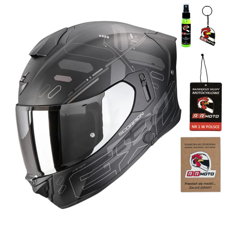 Kask integralny SCORPION EXO-530 AIR FOND MATT BLACK/SILVER czarny srebrny