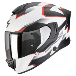 Kask integralny SCORPION EXO-530 AIR CLIP MATT WHITE/BLACK/RED biały czarny czerwony