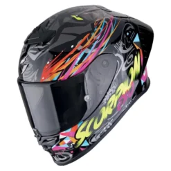 Kask integralny SCORPION EXO-R1 EVO II AIR SAVAGE BLACK/BLUE/PINK czarny niebieski różowy