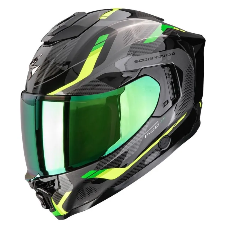 Kask integralny SCORPION EXO-1500 AIR SLEEK BLACK/GREEN czarny zielony