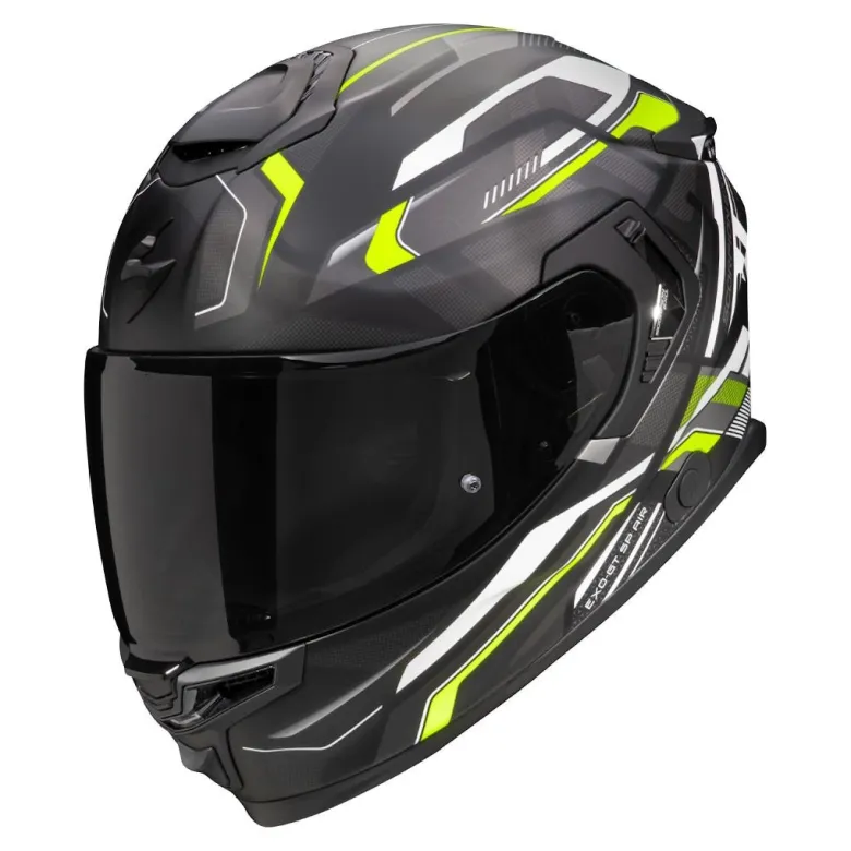 Kask integralny SCORPION EXO-GT SP AIR AUGUSTA MATT BLACK/GREY/ NEON YELLOW czarny szary