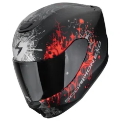 Kask integralny SCORPION EXO-391 WOLF MATT BLACK/SILVER/RED czarny srebrny czerwony