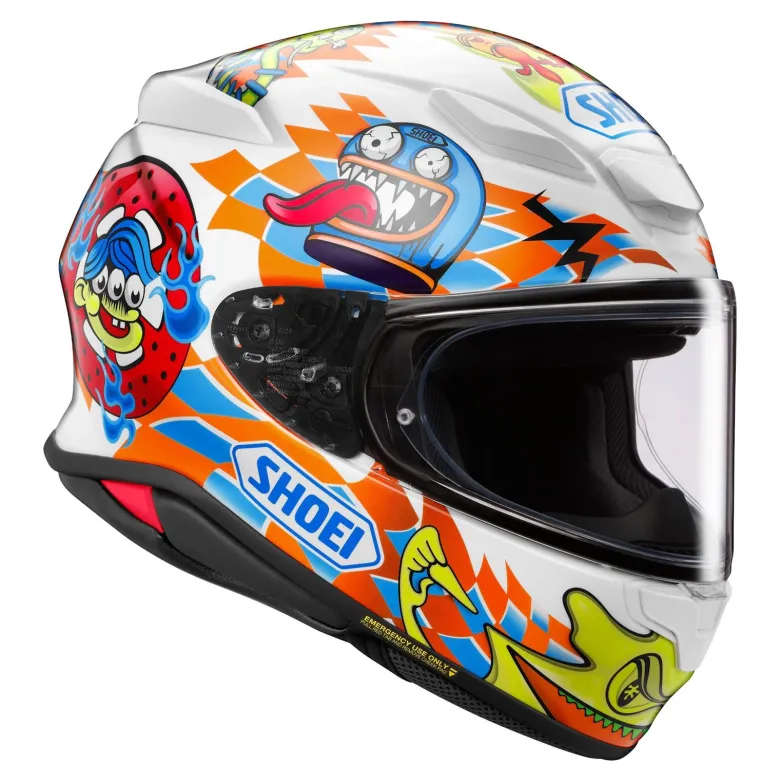 Kask integralny SHOEI NXR2 YAGYO TC-2 biały pomarańczowy niebieski