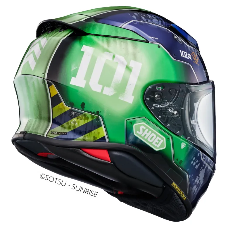 Kask integralny SHOEI NXR2 ZAKU I TC-11 zielony niebieski