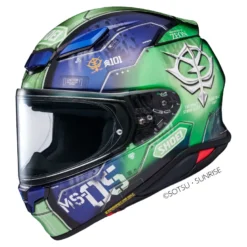 Kask integralny SHOEI NXR2 ZAKU I TC-11 zielony niebieski