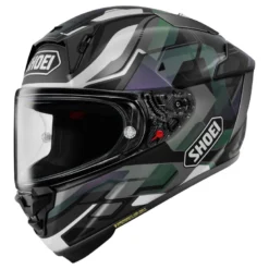 Kask integralny SHOEI X-SPR PRO VALION TC-5 czarny zielony fioletowy biały