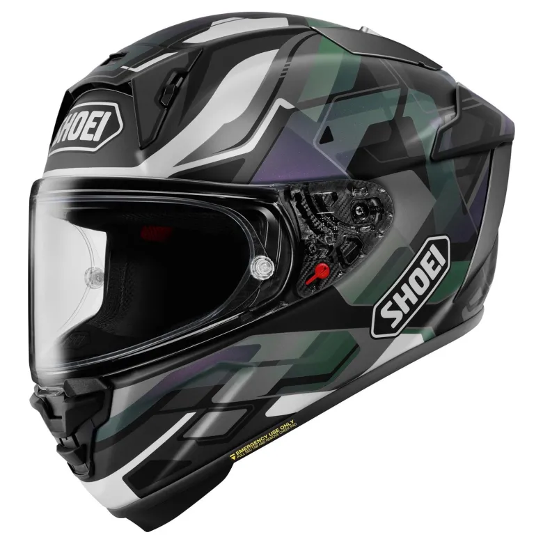Kask integralny SHOEI X-SPR PRO VALION TC-5 czarny zielony fioletowy biały