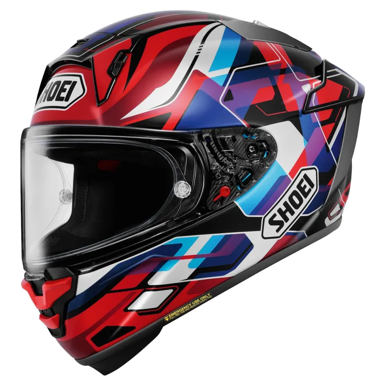 Kask integralny SHOEI X-SPR PRO VALION TC-10 czerwony niebieski biały fioletowy