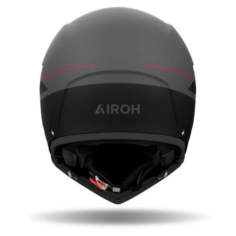Kask modułowy AIROH J110 SLIM RED MATT czerwony szary czarny