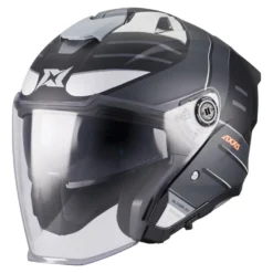 Kask otwarty AXXIS BLAZER SV ROUND B2 MATT czarny szary biały