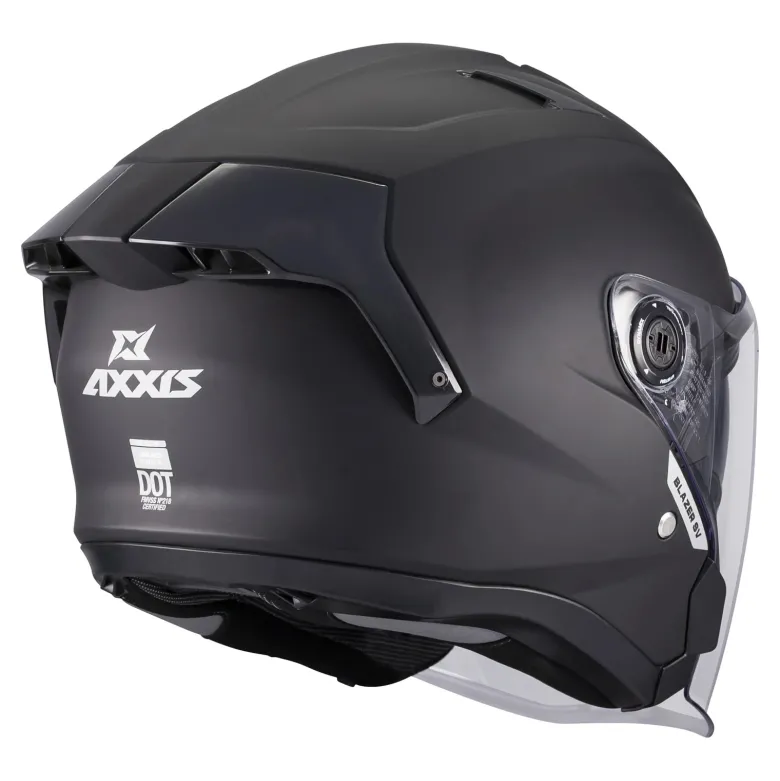 Kask otwarty AXXIS BLAZER SV SOLID A1 MATT BLACK czarny mat