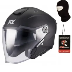 Kask otwarty AXXIS BLAZER SV SOLID A1 MATT BLACK czarny mat