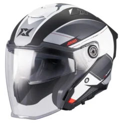 Kask otwarty AXXIS BLAZER SV TRAFFIC B0 MATT czarny szary biały