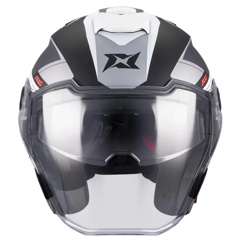 Kask otwarty AXXIS BLAZER SV TRAFFIC B0 MATT czarny szary biały