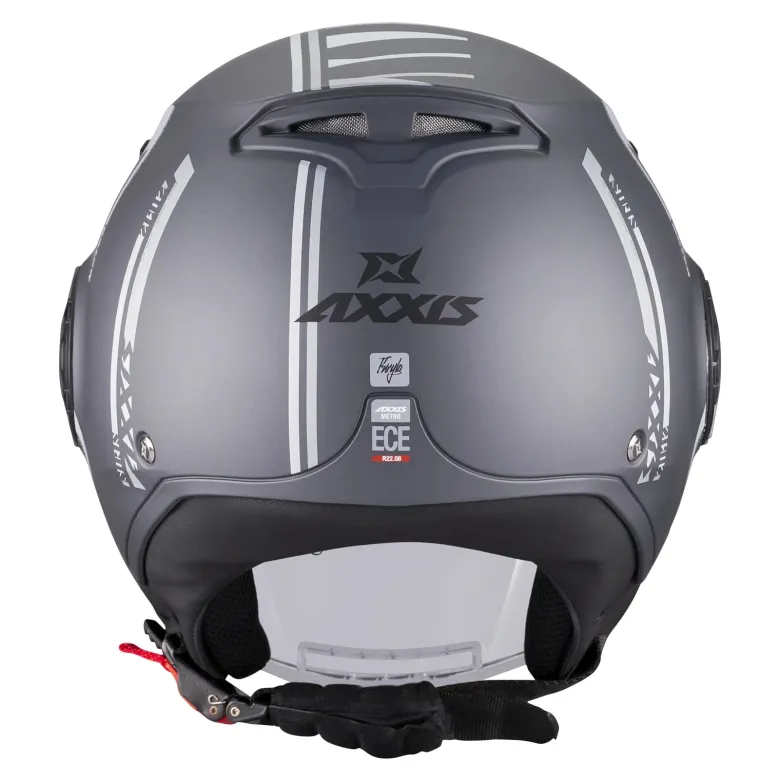 Kask otwarty AXXIS METRO S SIRIS C2 MATT czarny szary