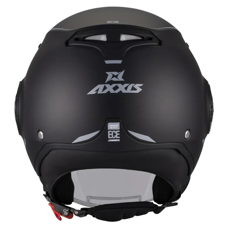 Kask otwarty AXXIS METRO S SOLID V2 A1 MATT BLACK czarny mat