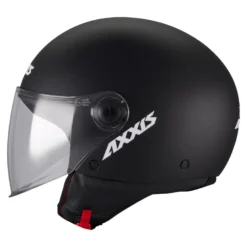 Kask otwarty AXXIS SQUARE S SOLID A1 MATT BLACK czarny mat