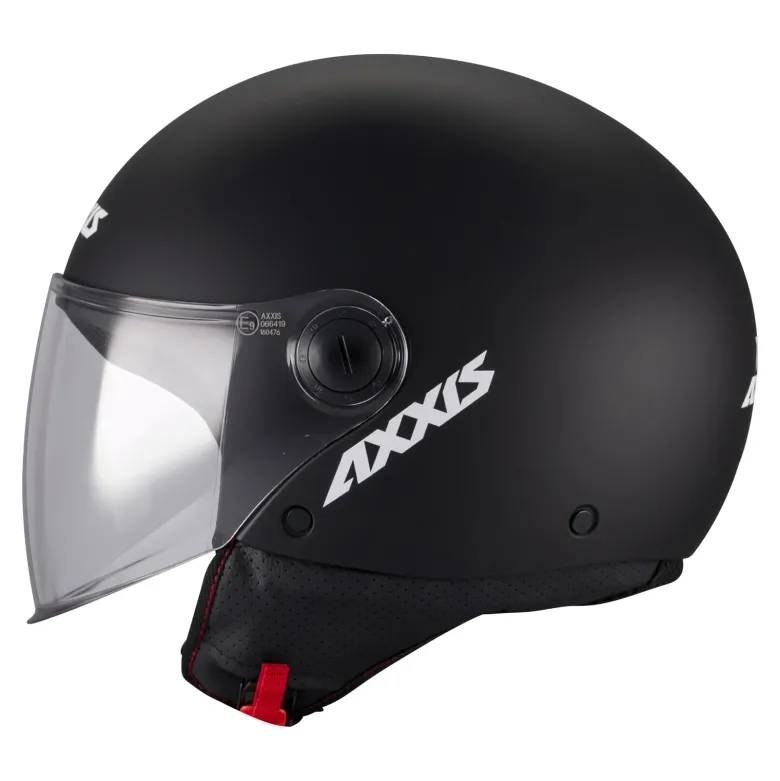 Kask otwarty AXXIS SQUARE S SOLID A1 MATT BLACK czarny mat