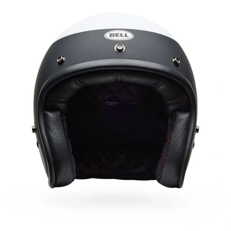 Kask otwarty BELL CUSTOM 500 ECE6 PARLOR MATTE BLACK WHITE czarny biały