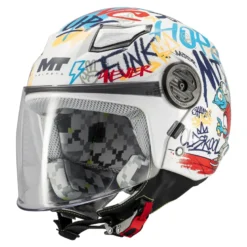 Kask otwarty dziecięcy MT LITE KIDS CREW WHITE GLOSS biały
