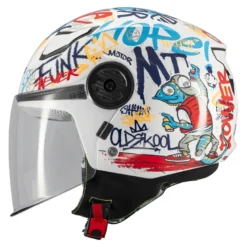 Kask otwarty dziecięcy MT LITE KIDS CREW WHITE GLOSS biały