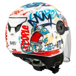 Kask otwarty dziecięcy MT LITE KIDS CREW WHITE GLOSS biały